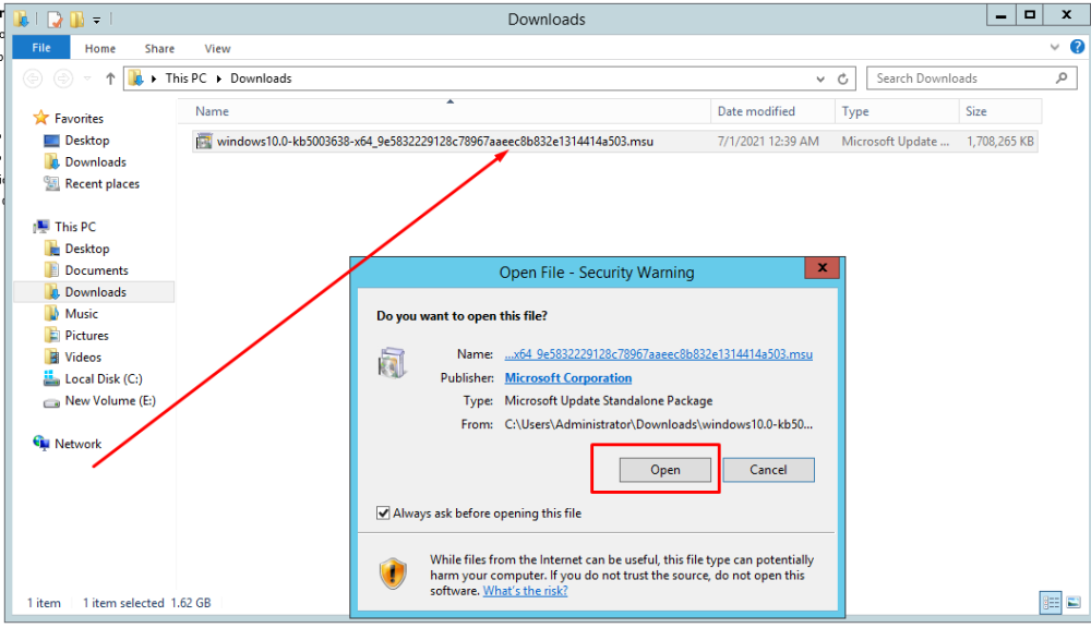 Hướng Dẫn Update Thủ Công Cho Windows Server 2012, 2016, 2019