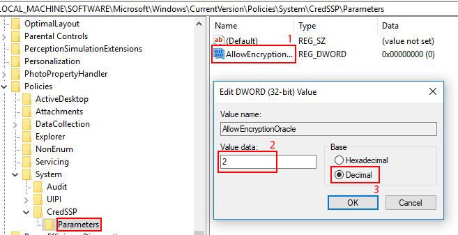 Hướng dẫn khắc phục lỗi CredSSP Encryption Oracle Remediation khi Remote Desktop Hướng dẫn khắc phục lỗi CredSSP Encryption Oracle Remediation khi Remote Desktop