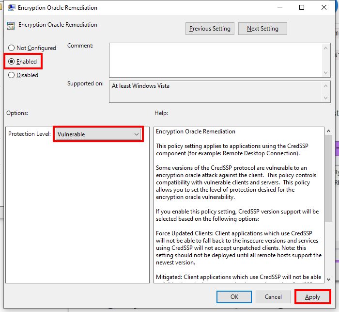 Hướng dẫn khắc phục lỗi CredSSP Encryption Oracle Remediation khi Remote Desktop Hướng dẫn khắc phục lỗi CredSSP Encryption Oracle Remediation khi Remote Desktop