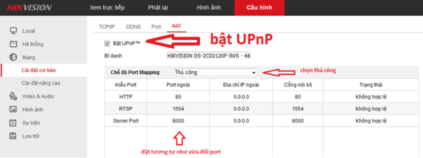 Mở Port trên Modem cho đầu ghi, camera Mở Port trên Modem cho đầu ghi, camera